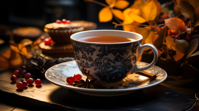 茶香四溢传统品茶摄影图