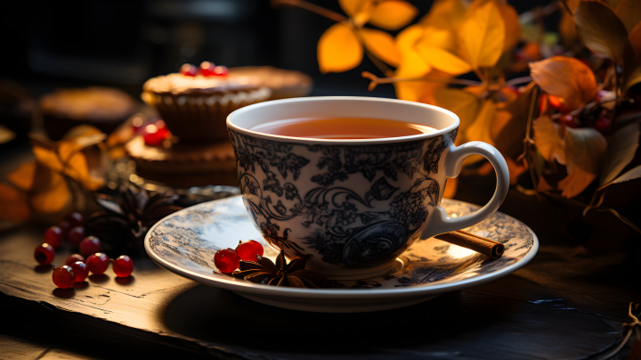 茶香四溢传统品茶摄影图版权图片下载