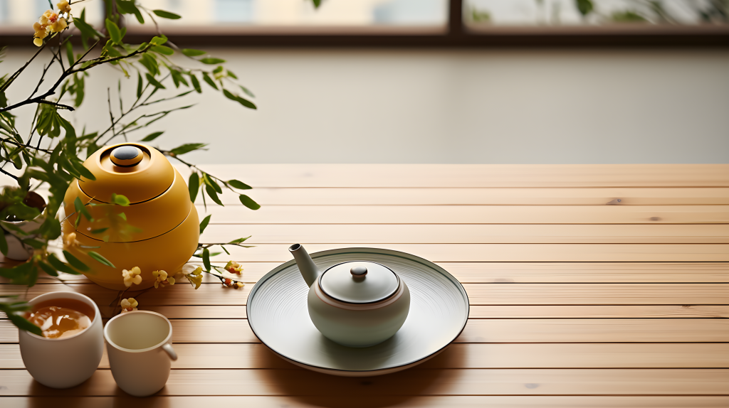 日式木质角落摄影图片