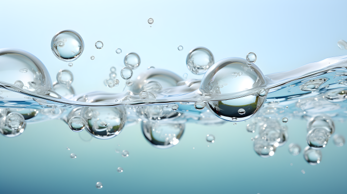 未来有机护肤浮泡摄影图片