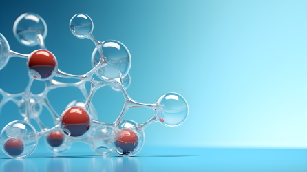 简约水分子结构摄影图