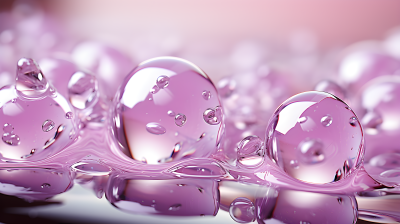 高级护肤小分子浮动的水滴摄影图片
