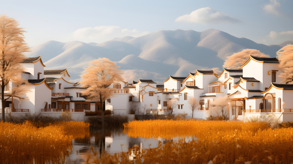 中国麦乡秋季旅游景色摄影图片