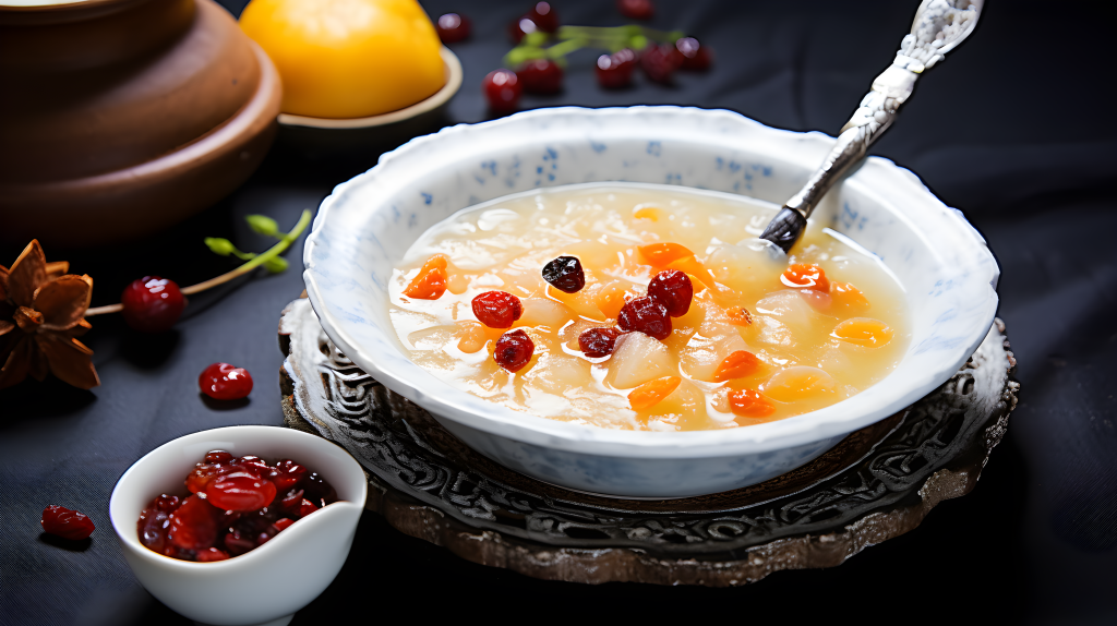 冬日养生滋补汤美食摄影图