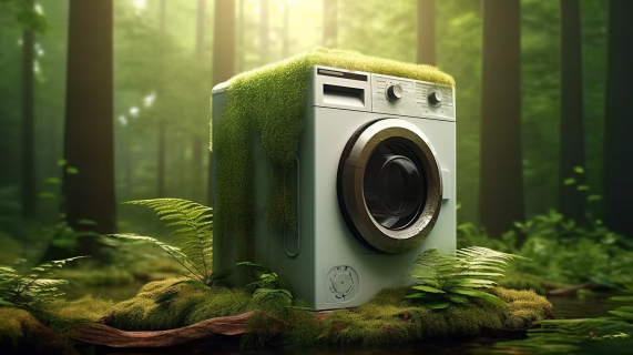 童话般的森林洗衣机摄影图片
