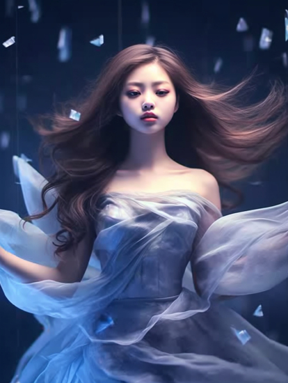 花瓣仙女摄影图片