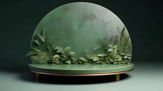 绿植主题极简陶瓷风摄影图片