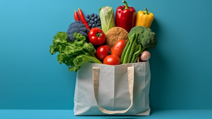 食物托袋的摄影图片