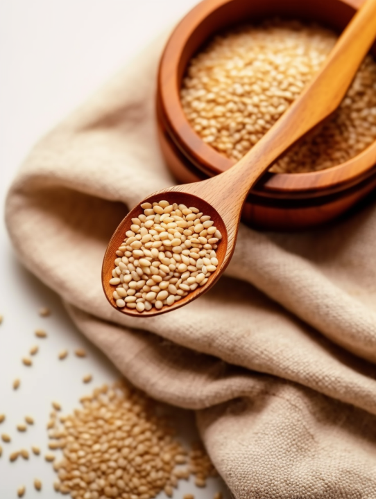 粮食麦子种子和谷物在汤匙上的摄影版权图片下载