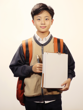 中文专业的少年灰褐色夹克摄影图片