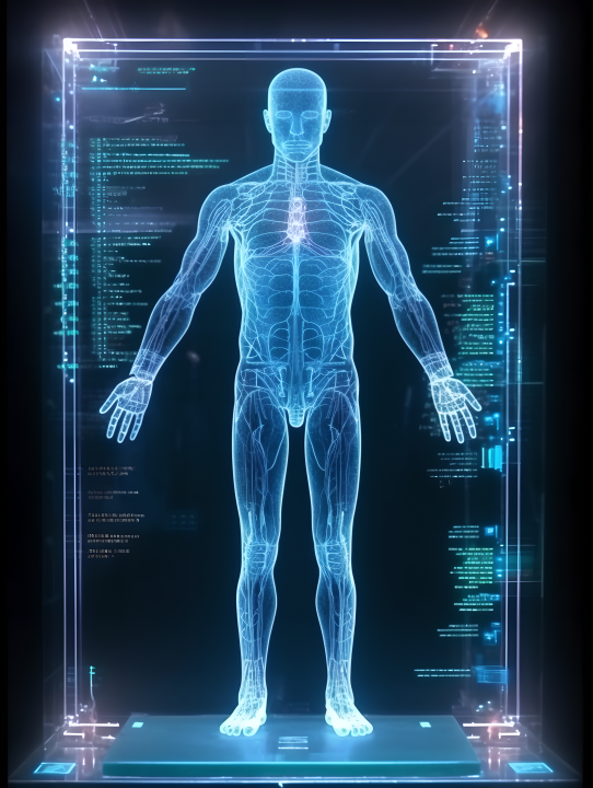 高清医疗科技全息人体摄影版权图片下载