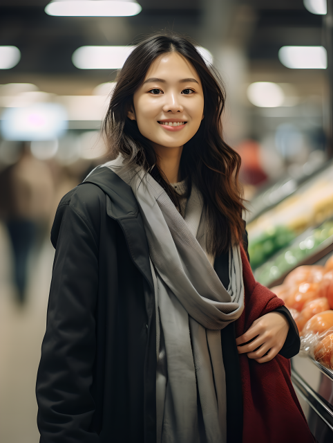 时尚年轻人欢快购物摄影图片