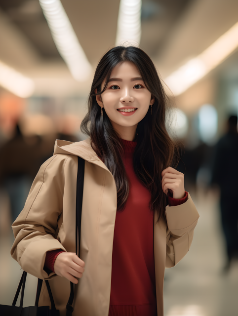 时尚年轻人购物照片