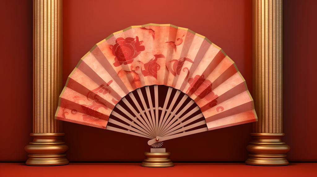 中式背景扇子摄影版权图片下载