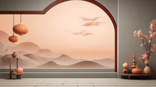 中国风优质展示台摄影图摄影图片