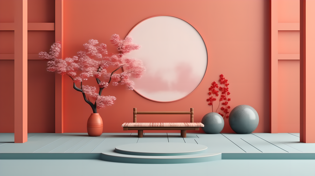 中国风背景极简洁净摄影图