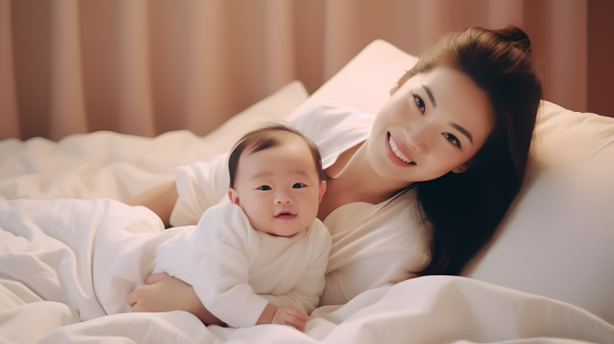 母爱珍贵亲子实景摄影图片