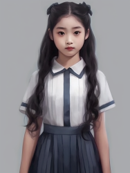 海军学校的可爱风少女摄影图片