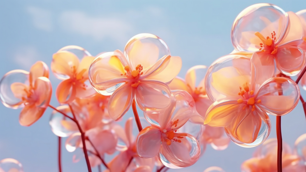 橙光下的浪漫花海摄影版权图片下载