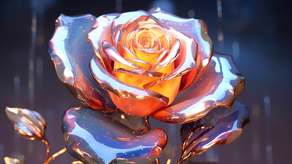 闪耀绚丽的玫瑰摄影图