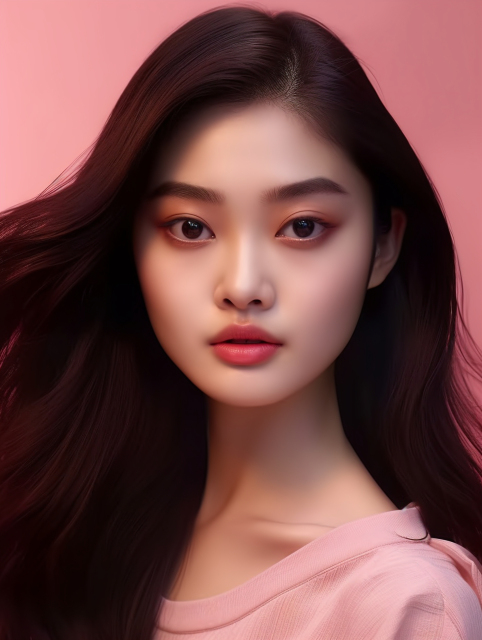 清新自然的女孩摄影图片