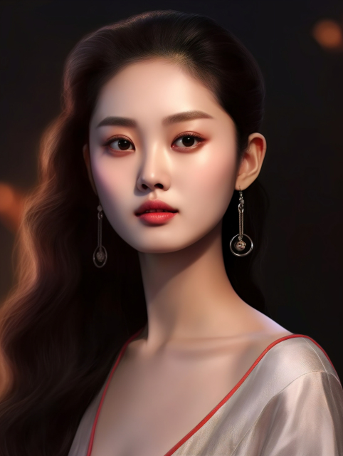 气质妆容年轻女演员摄影图片