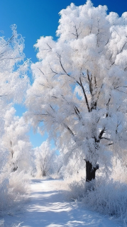 白茫茫树叶上的霜结成摄影图片