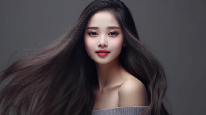 美丽快乐的模特摄影图片