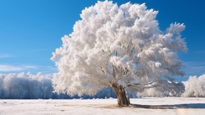 树叶上结冰明亮的阳光照射下的摄影版权图片下载