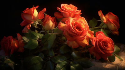 唯美玫瑰花摄影图