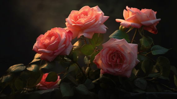 创意自然光唯美玫瑰摄影图片