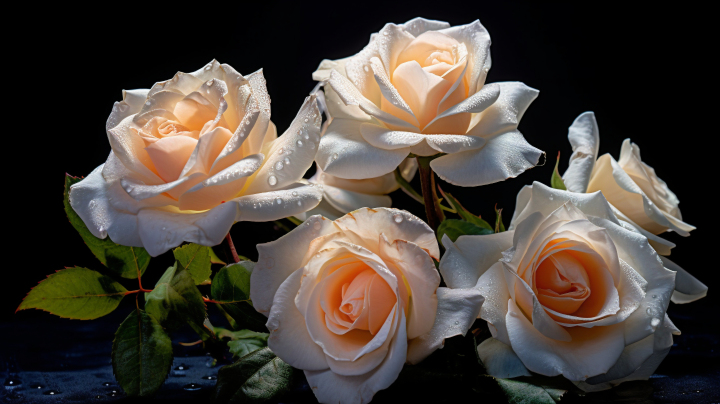 香槟玫瑰花浪漫摄影图版权图片下载