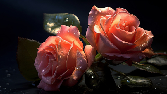 唯美花朵玫瑰花摄影图