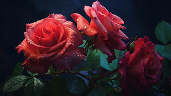 玫瑰花的创意自然光摄影图