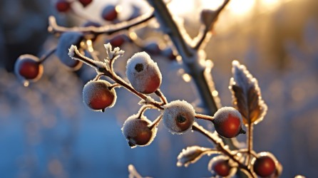 蓝莓结霜摄影图片