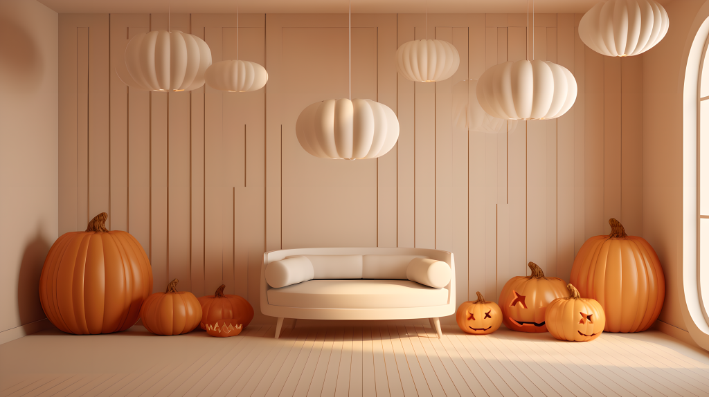 万圣节房间摄影图片