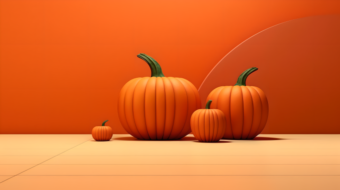 色彩鲜明的南瓜摄影图片