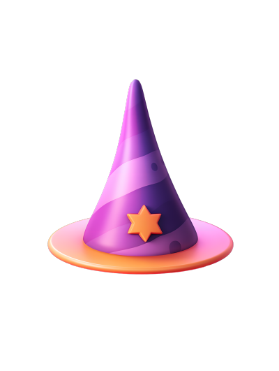 巫师帽形状的万圣节糖果PNG素材