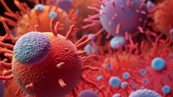 病毒细胞壁的3D微观细胞渲染摄影图片
