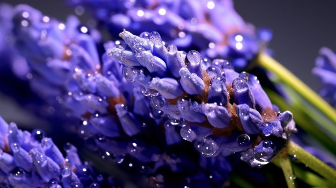 绚丽紫罗兰的超级细节摄影图