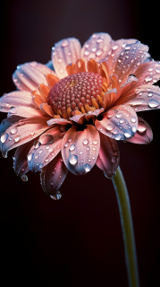 露珠浸湿的花朵摄影图