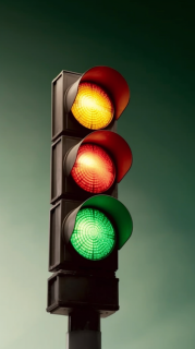 交通规则信号灯摄影图片