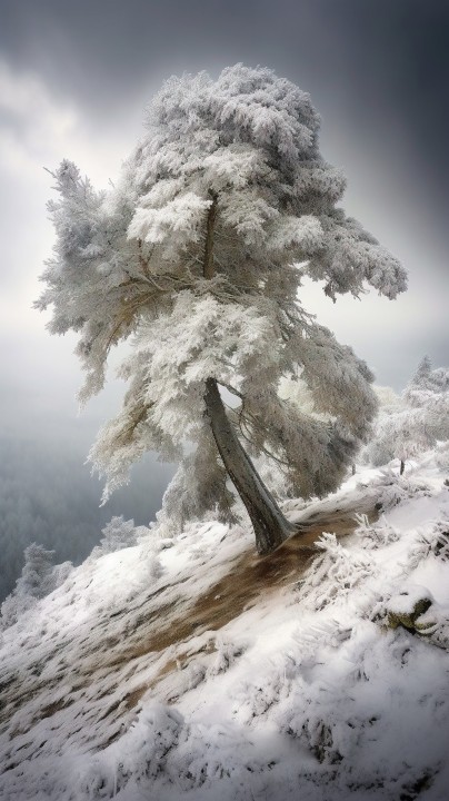 黑森林前的雪松树摄影图版权图片下载