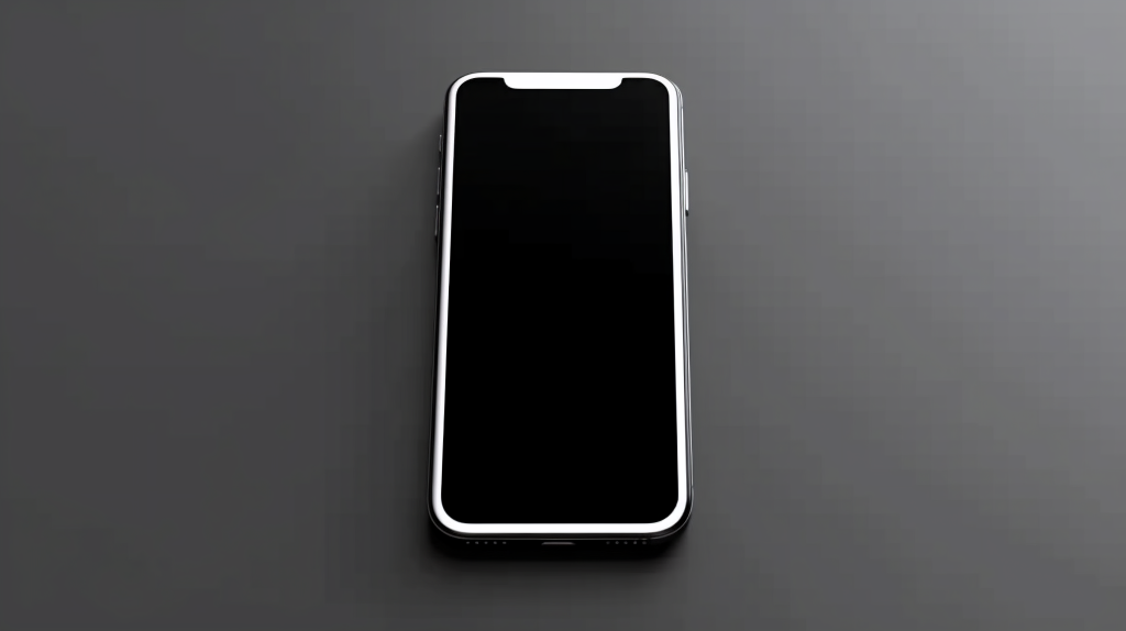 白色边框的手机样机摄影图