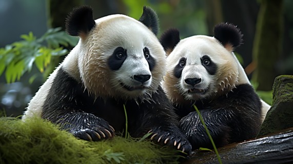 大熊猫保护区景观摄影图