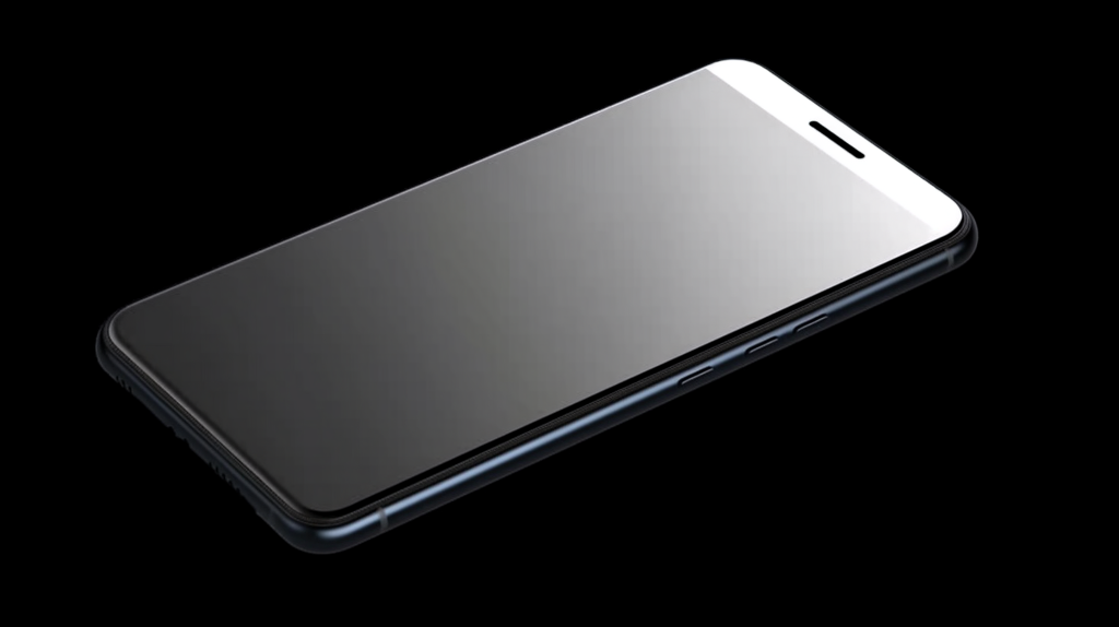 崭新的手机样机近景摄影图