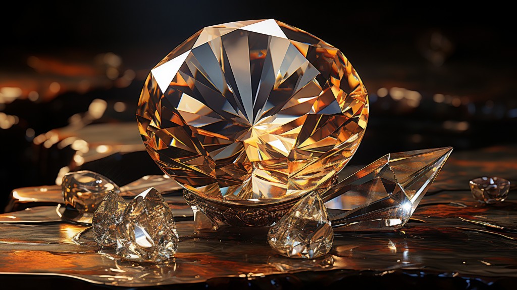 闪亮黄色钻石摄影图版权图片下载