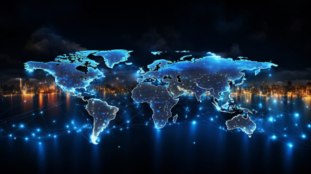 网络科技世界图数字地球创意摄影图片
