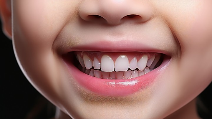 亚洲孩子的健康牙齿摄影版权图片下载