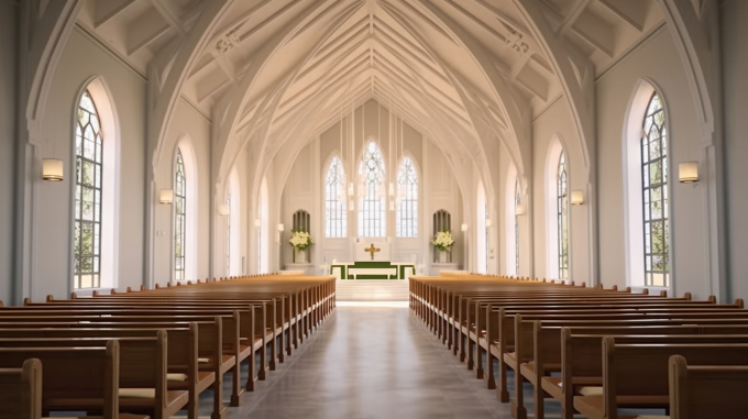 婚礼教堂空镜摄影图